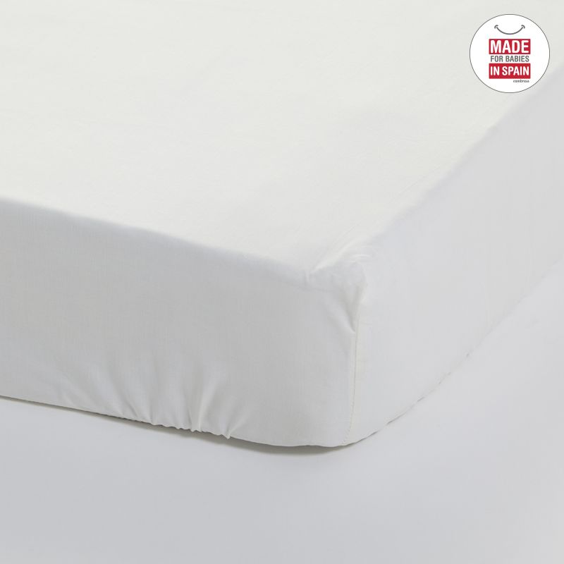 Sabana Bajera Ajustable (Cuna 60) 60X120 Cm Liso E Beige - BebéCenter