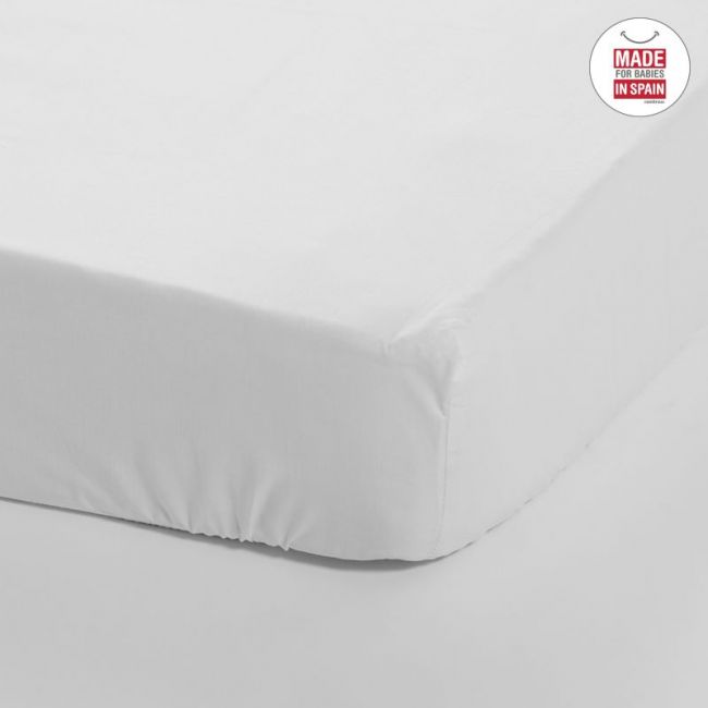 Sabana Bajera Ajustable (Cuna 60) 60X120 Cm Liso E Blanco CAMBRASS - 2