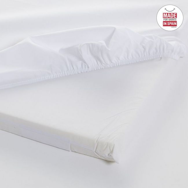 Sabana Bajera Ajustable Minicuna 50X82 Cm Liso E Blanco CAMBRASS - 3