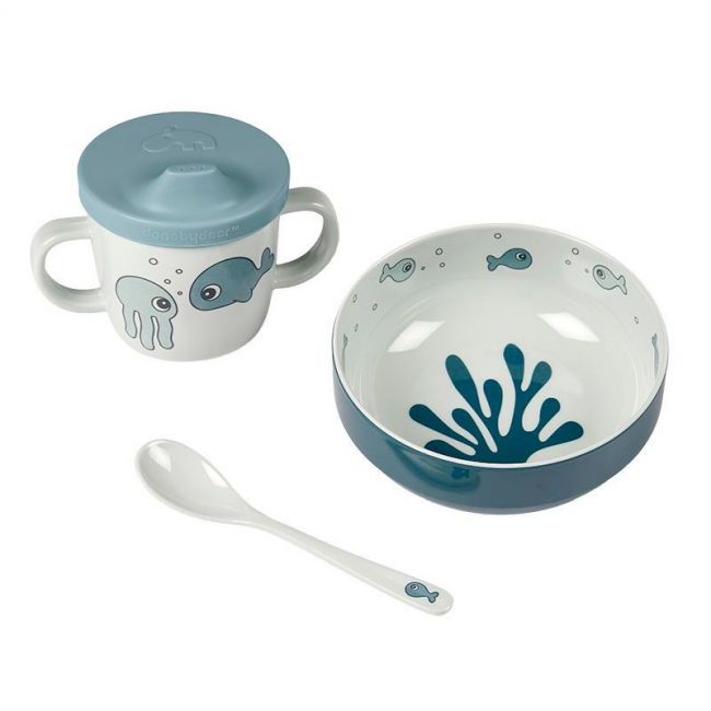 Set primera comida Sea Friends Azul