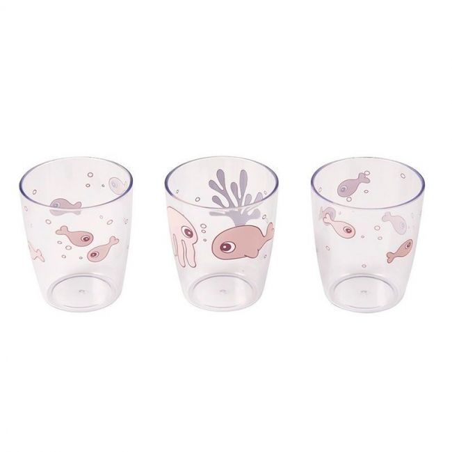 Yummy mini vaso 3 piezas Sea friends Rosa