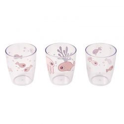 Yummy mini vaso 3 piezas Sea friends Rosa