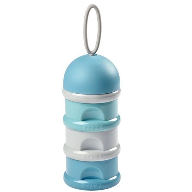 Dosificador de Leche Apilable Verde + Azul + Gris