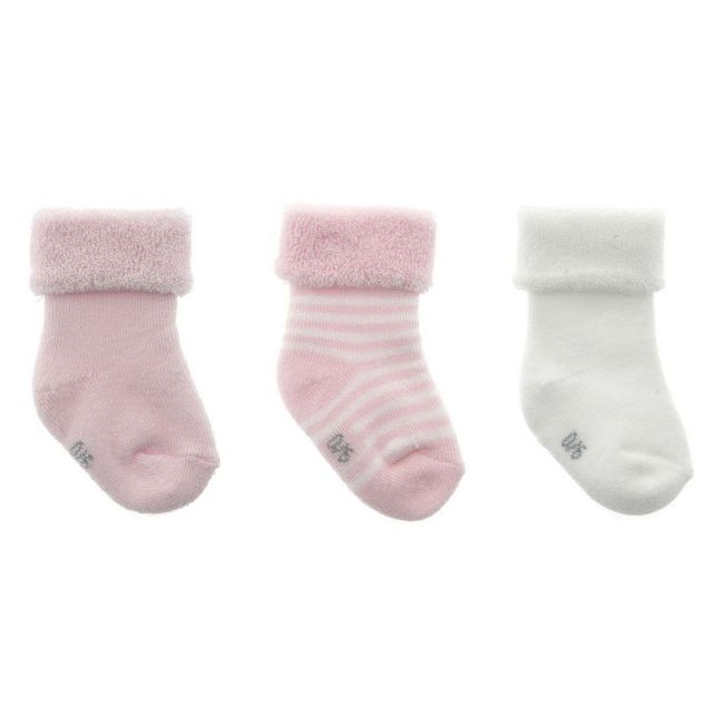 Juego 3 Calcetines Para Bebe Liso Rosa T.0000 ( 15 - 16) CAMBRASS - 1