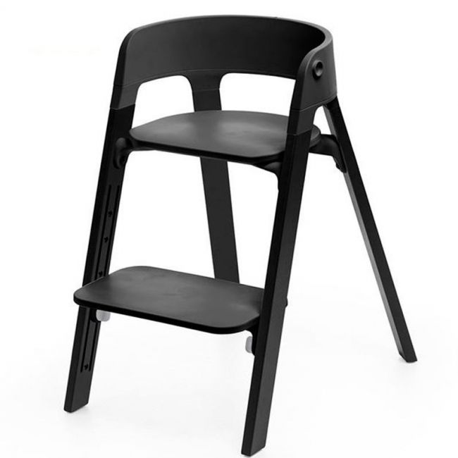 Cadeira Stokke Steps Assento Preto / Pernas Pretas