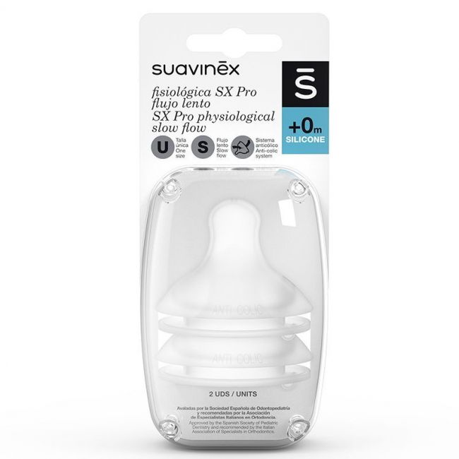 Pacotes 2 Telas fisiológicas SX Pro de silicone Fluxo lento +0 meses.