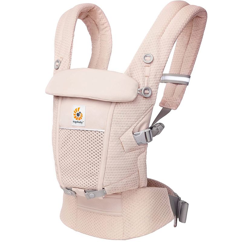 mando Repegar Cambiable Mochila Portabebé Adapt Soft Flex Mesh Rosa Cuarzo - ERGO BABY | BebéCenter