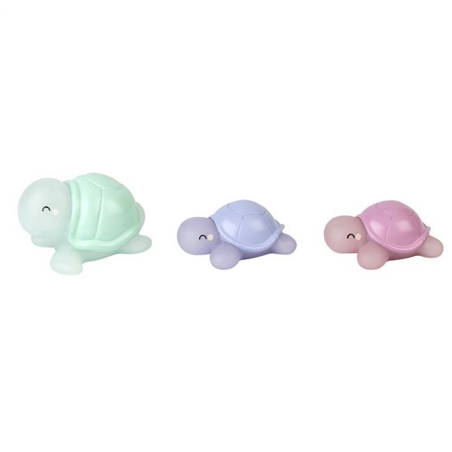 Brinquedos de banho sensíveis ao calor Turtle Family