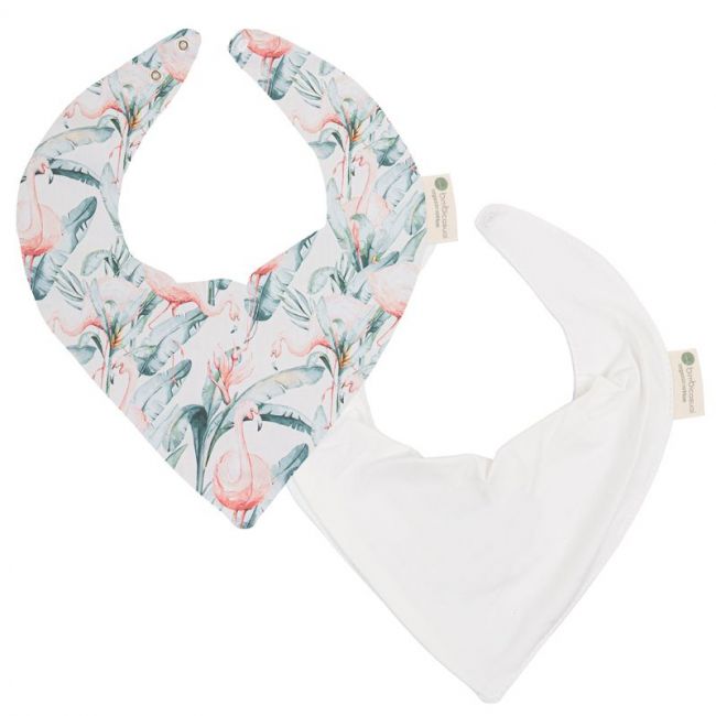 Pack 2 Bandanas 43x21cm Flamingo Blanco