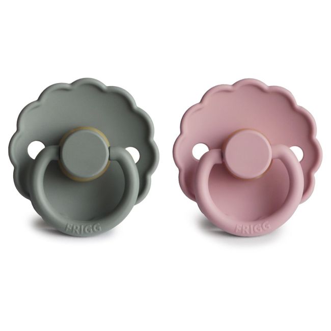 Pack 2 Chupetes Block Latex Daisy French Gray/Baby Pin 0+