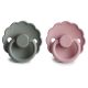 Pack 2 Chupetes Block Latex Daisy French Gray/Baby Pin 0+