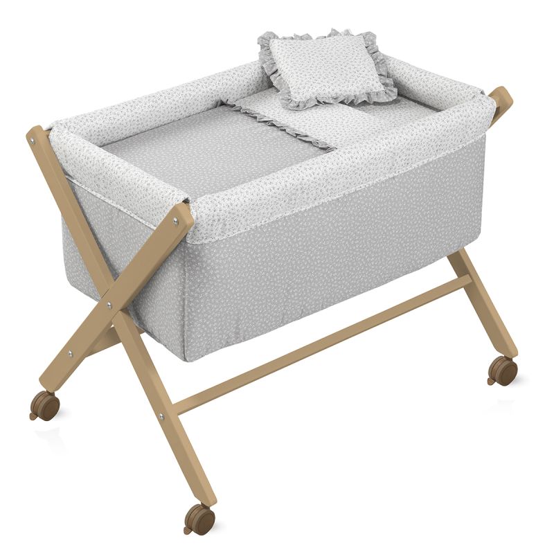 Cuna Nido Bebe Vichy10 55X90X15 cm Gris - CAMBRASS