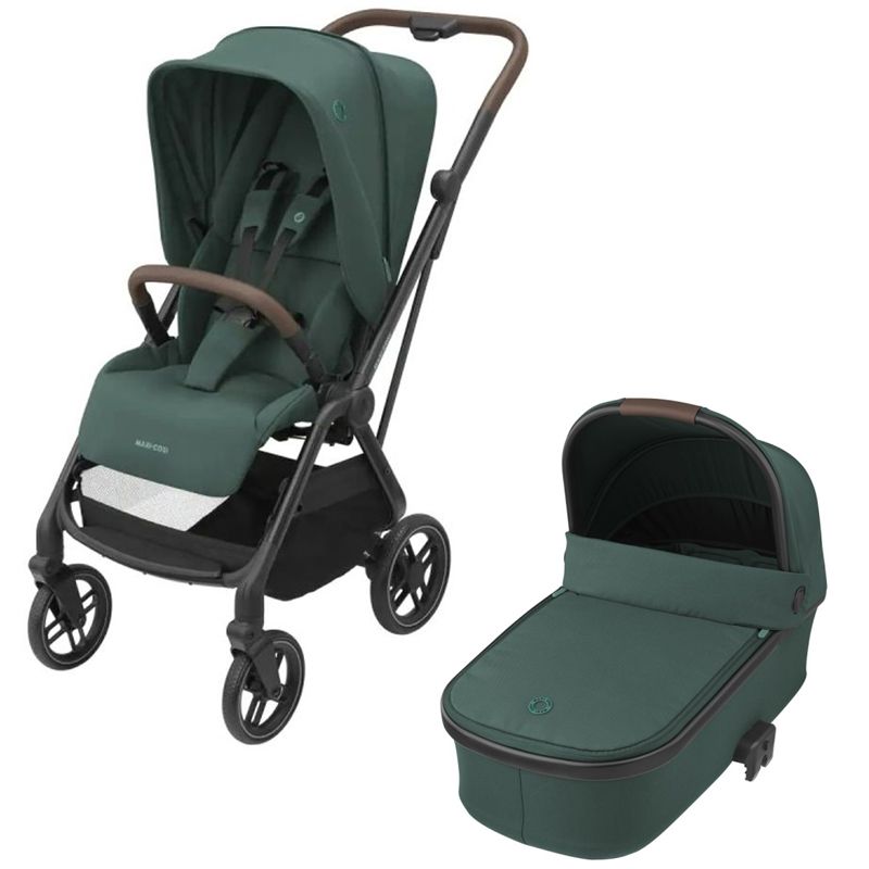 Cochecito de 2 Piezas Maxi-Cosi Leona 2 y Capazo Oria Essential Green