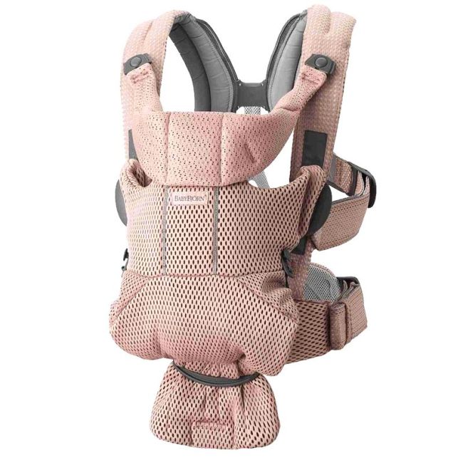 Mochila Porta Bebés Move Antracita Rosa Palo Salvia Mesh