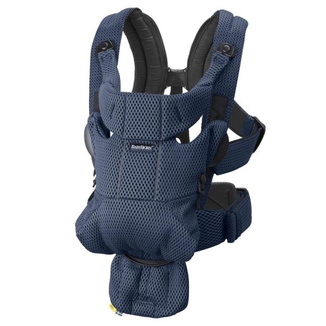 MOCHILA PORTA BEBE MOVE BABYBJÖRN AZUL MARINO, TEJIDO MESH