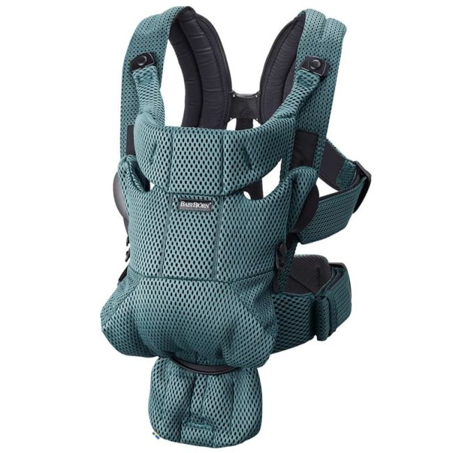 Mochila Porta Bebés Move Antracita Verde Salvia Mesh