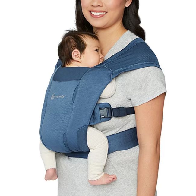 Mochila Porta Bebê Embrace Soft Air Mesh Azul