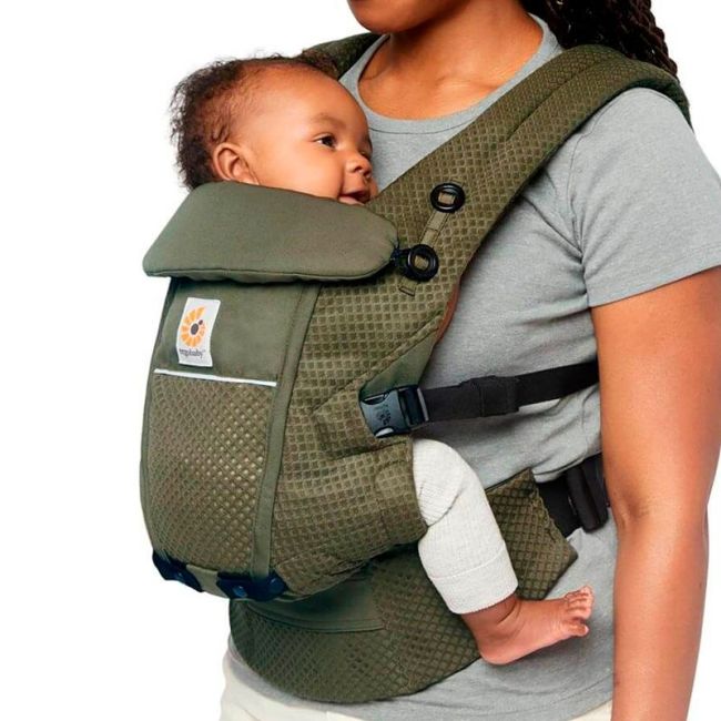 Mochila Porta Bebés Adapt Soft Flex Mesh Verde Oliva ERGO BABY | BebéCenter