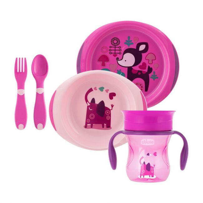 Set Completo Comida Rosa 12M+