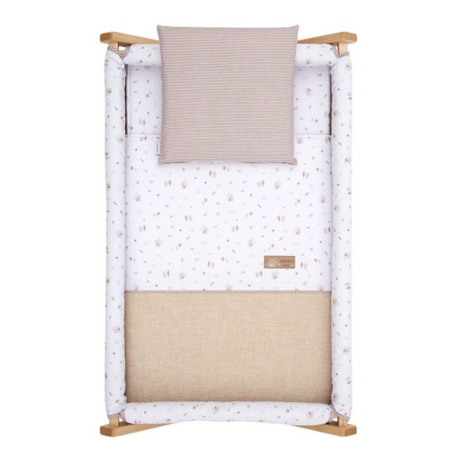 Minicuna Tijera Madera Greeny Beige/Natural 55X87X74 Cm