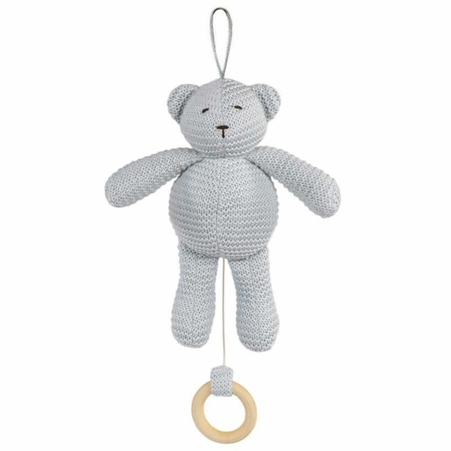 OSO MUSICAL PUNTO BOBO GRIS 21 CM