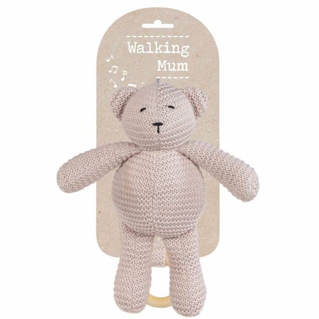 OSO MUSICAL PUNTO BOBO ROSA 21 CM