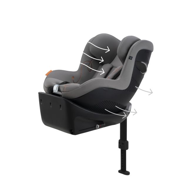 Silla de Coche Sirona GI I-Size Lava Grey + Reductor