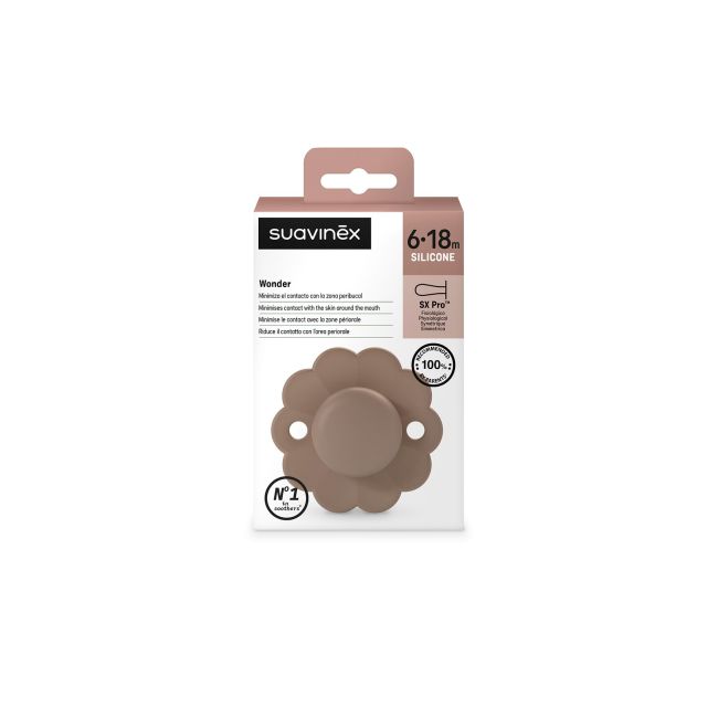 CHUPETE WONDER SX PRO SILICONA 6M/18M RAW UMBER