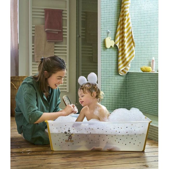Banheira dobrável para bebê Flexi Bath Disney Mickey Celebration