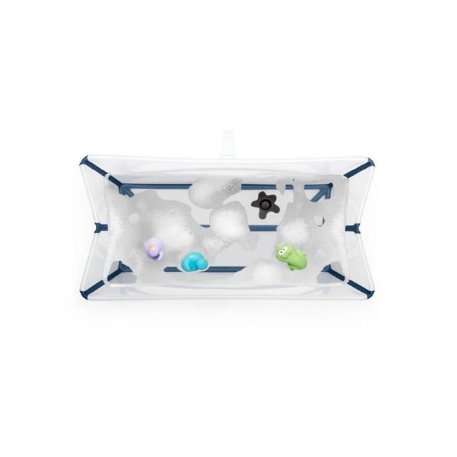 Banheira dobrável Stokke Flexi Bath XL Transparente e Azul