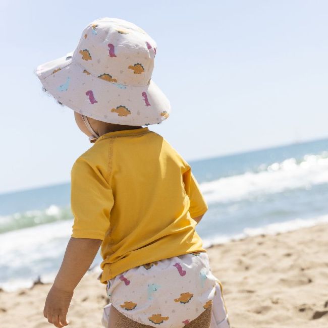 Gorro Com Proteção Solar 6-18 Meses - Mostarda