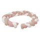 Set de Nórdico + Protector Trenza + Funda de Almohada Estampado Niza Blanco/Lila