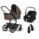 Carrito Trio Joolz Day 5 Hazel Brown con Portabebé Pebble Negro