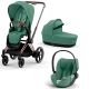 Carrito Trio Joolz Day 5 Hazel Brown con Portabebé Pebble Negro