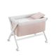 Minicuna Tijera Madera Plumeti Rosa/Bco 55X87X74 Cm