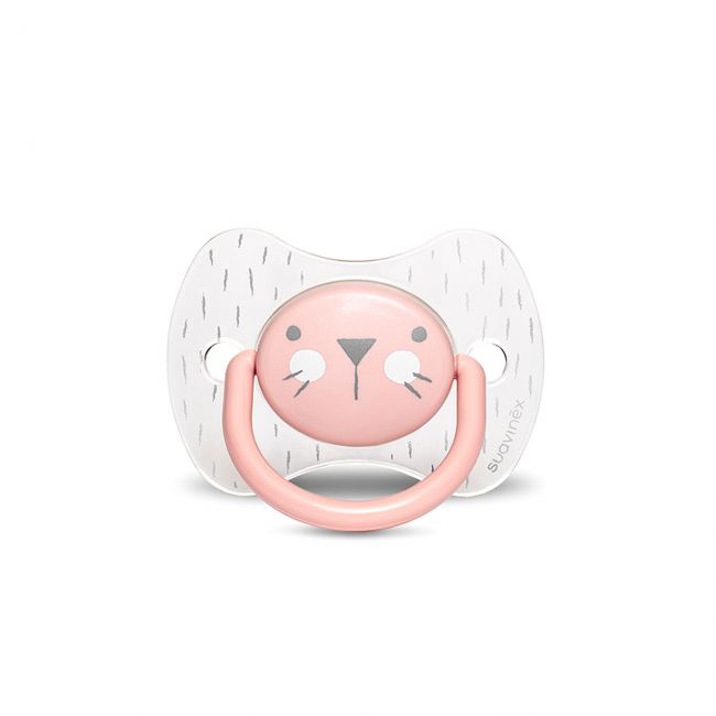 Chupete Fisiológico Silicona Premium 6/18 Rabbit Rosa