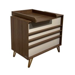 Comoda Trieste Con Cambiador Ikid Nogal/Marfil
