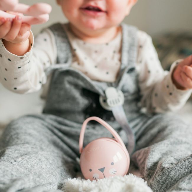 Portachupetes Duo 0m+ Hygge Rabbit Rosa