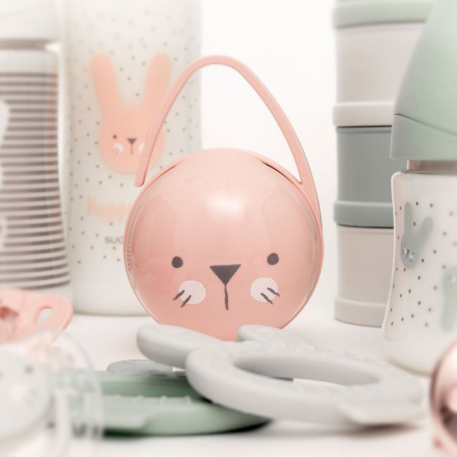 Portachupetes Duo 0m+ Hygge Rabbit Rosa
