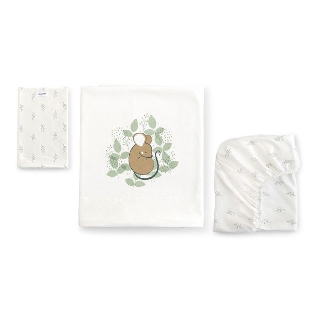 SABANA 3 PIEZAS MINICUNA JERSEY SPRING COTTAGE HUNTER GREEN