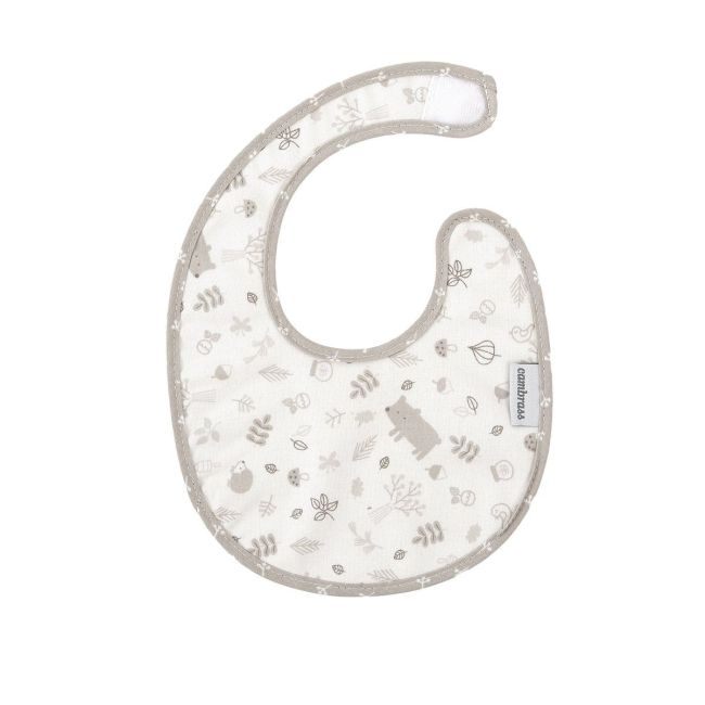 Babador Redondo Com Velcro Abete Bege 16X19X1 Cm