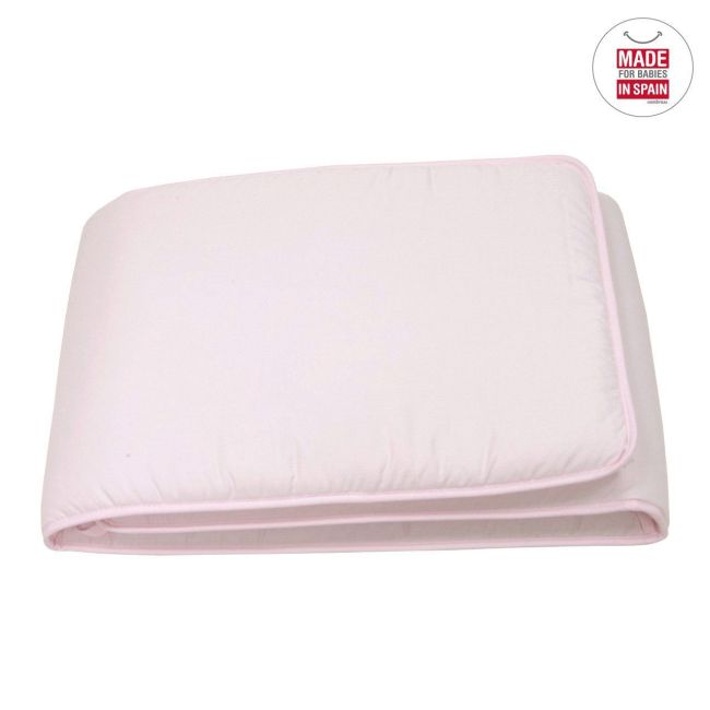 Protetor 60 (Berço 60) 180X40X3 Cm Liso E Rosa Empoeirado