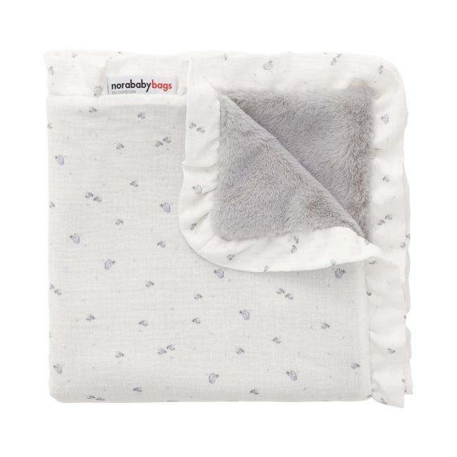Manta Reversível 65X65X1 Cm Twin Cinza