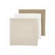 Muselina Lavada Mediana Pack De 3 70X70 Meuni Off.W/S.Sand/Taupe