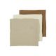 Muselina Lavada Mediana Pack De 3 70X70 Meuni Off.W/Sand/Toffee