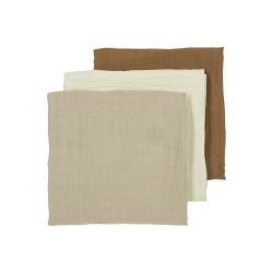 Muselina Lavada Mediana Pack De 3 70X70 Meuni Off.W/Sand/Toffee