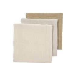Muselina Lavada Mediana Pack De 3 70X70 Meuni S.Sand/Greige/Taupe