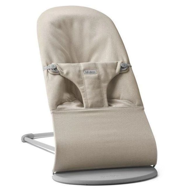 Cadeira de Balanço Bliss Babybjorn Tecido Woven Bege Mesclado