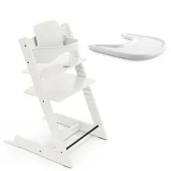 Trona Stokke Tripp Trapp Blanca con Baby Set y Bandeja