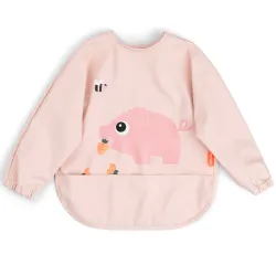 Babero Con Bolsillo Y Mangas Tiny Farm Rosa